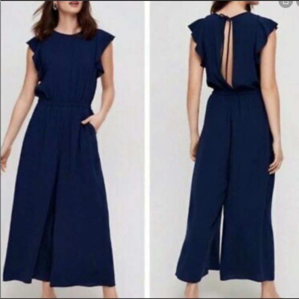 Worn Once! Aritzia Wilfred Navy Fleurette Size XS